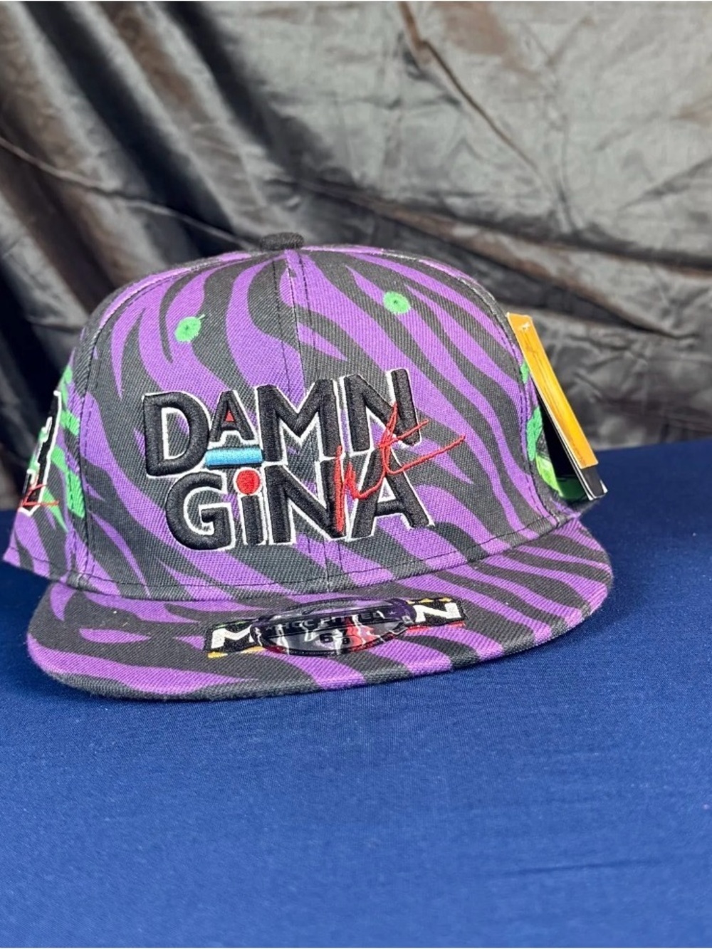 Damn Gina Purple Zebra Snapback Hat